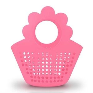 NEW!! Bullseye Playground Pink Spring Charm Tote Basket With Flower Handle (NWT)